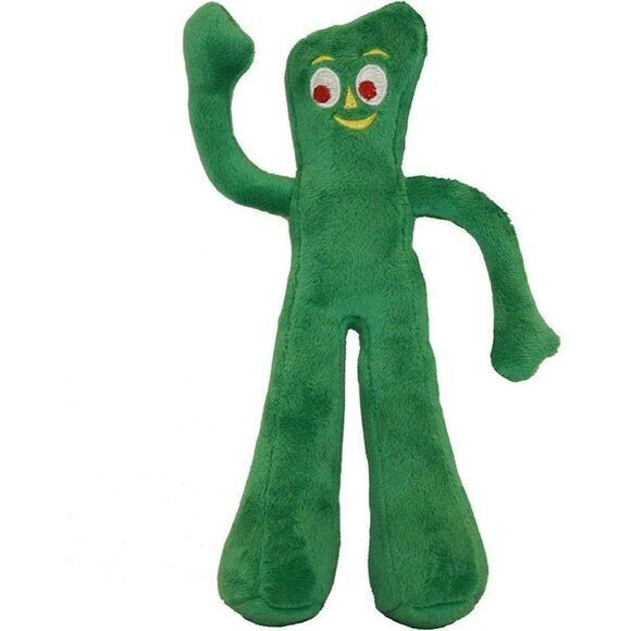 Gumby Dog Chew Plush Green Funny Soft‎ Squeaky Toy - Picture 2 of 2